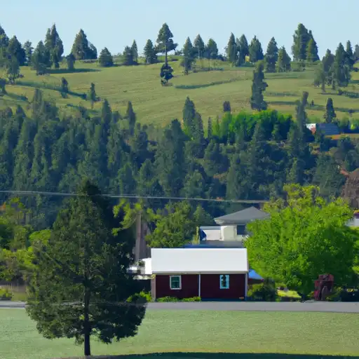 Rural homes in Spokane, Washington
