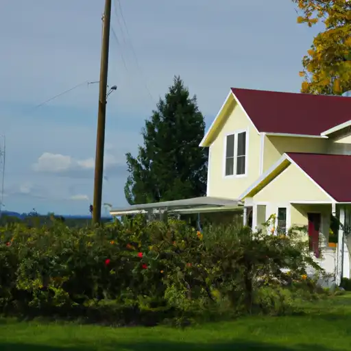 Rural homes in Whatcom, Washington