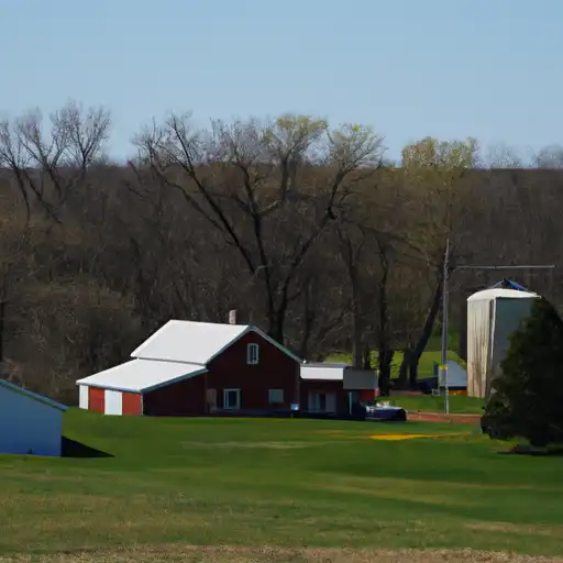 Rural homes in Kewaunee, Wisconsin