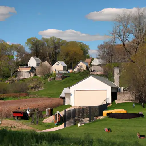 Rural homes in Waukesha, Wisconsin