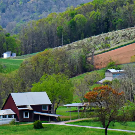 Rural homes in Kanawha, West Virginia