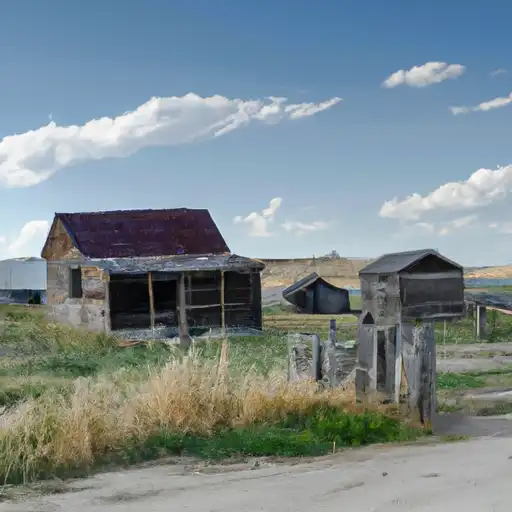 Rural homes in Platte, Wyoming