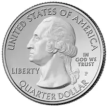Front of the US quarter dollar coin