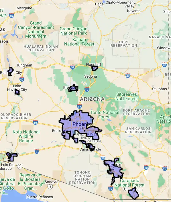 Arizona New 2024 USDA loan eligibility boundaries