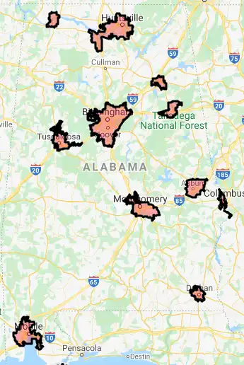 Alabama USDA loan eligibility boundaries