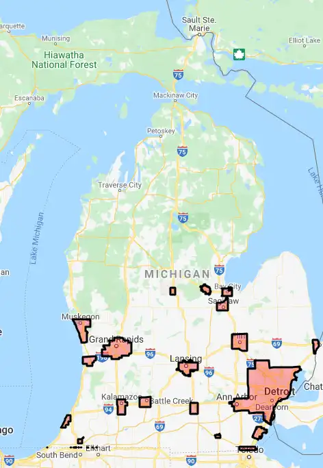 Michigan USDA loan eligibility boundaries