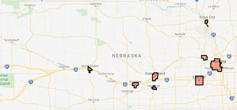 Nebraska USDA loan eligibility boundaries