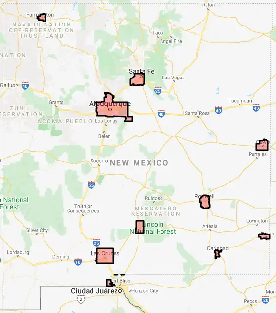 New Mexico USDA loan eligibility boundaries