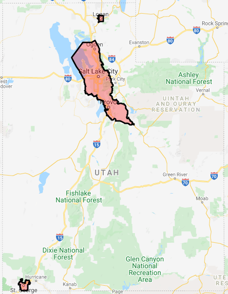 Utah USDA loan eligibility boundaries